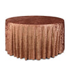 120 Inch Round Crushed Velvet Tablecloth Terracotta