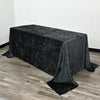 90 x 156 Inch Rectangular Crushed Velvet Tablecloth Black