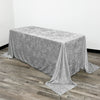 90 x 132 Inch Rectangular Crushed Velvet Tablecloth Dark Silver