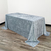 90 x 156 Inch Rectangular Crushed Velvet Tablecloth Dusty Blue