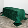 90 x 156 Inch Rectangular Crushed Velvet Tablecloth Emerald Green