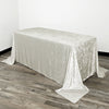 90 x 156 Inch Rectangular Crushed Velvet Tablecloth Ivory