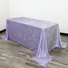 90 x 132 Inch Rectangular Crushed Velvet Tablecloth Lavender