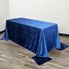 90 x 132 Inch Rectangular Crushed Velvet Tablecloth Royal Blue