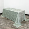 90 x 132 Inch Rectangular Crushed Velvet Tablecloth Sage