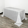 90 x 156 Inch Rectangular Crushed Velvet Tablecloth White