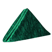10 Pack 20 Inch Crushed Velvet Cloth Napkins Emerald Green - Bridal Tablecloth