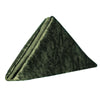 10 Pack 20 Inch Crushed Velvet Cloth Napkins Olive Green