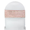 Velvet Spandex Chair Bands Blush (Pack of 10)