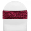 Velvet Spandex Chair Bands Burgundy (Pack of 10)
