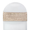 Velvet Spandex Chair Bands Champagne (Pack of 10)