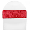 Velvet Spandex Chair Bands Red (Pack of 10)