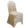Velvet Spandex Banquet Chair Cover Champagne