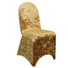 Velvet Spandex Banquet Chair Cover Gold