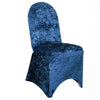 Velvet Spandex Banquet Chair Cover Navy Blue