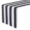 14 x 108 inch L'amour Satin Table Runner Black and White Striped - Bridal Tablecloth