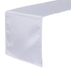 14 x 108 inch L'amour Satin Table Runner White - Bridal Tablecloth
