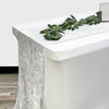 14 x 108 Inch Crushed Velvet Table Runner White