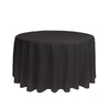 108 inch Polyester Round Tablecloth Black - Bridal Tablecloth