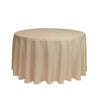 108 inch Polyester Round Tablecloth Champagne - Bridal Tablecloth