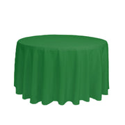 108 inch Polyester Round Tablecloth Emerald Green - Bridal Tablecloth