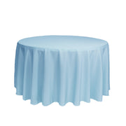 108 inch Polyester Round Tablecloth Light Blue - Bridal Tablecloth
