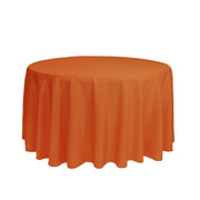 108 inch Polyester Round Tablecloth Orange - Bridal Tablecloth