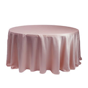 120 inch L'amour Satin Round Tablecloth Pink - Bridal Tablecloth