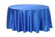 120 inch Pintuck Taffeta Round Tablecloth Royal Blue