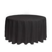 120 inch Polyester Round Tablecloth Black