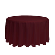 120 inch Polyester Round Tablecloth Burgundy