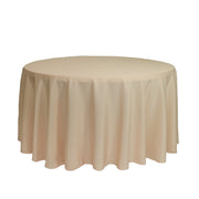 120 inch Polyester Round Tablecloth Champagne