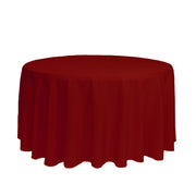 120 inch Polyester Round Tablecloth Dark Red