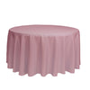 120 Inch Round Polyester Tablecloth Dusty Rose - Bridal Tablecloth