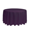 120 inch Polyester Round Tablecloth Eggplant