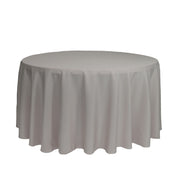 120 inch Polyester Round Tablecloth Gray