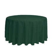 120 inch Polyester Round Tablecloth Hunter Green