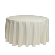 120 inch Polyester Round Tablecloth Ivory