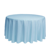 120 inch Polyester Round Tablecloth Light Blue - Bridal Tablecloth