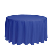 120 inch Polyester Round Tablecloth Royal Blue