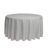 120 inch Polyester Round Tablecloth Silver