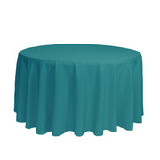 120 inch Polyester Round Tablecloth Teal