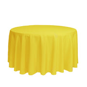 120 Inch Round Polyester Tablecloth Canary Yellow - Bridal Tablecloth
