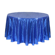 120 inch Glitz Sequin Round Tablecloth Royal Blue