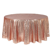 132 inch Glitz Sequin Round Tablecloth Blush