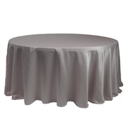 132 inch L'amour Round Tablecloth Dark Silver