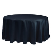 132 inch L'amour Round Tablecloth Navy Blue - Bridal Tablecloth