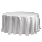 132 inch L'amour Round Tablecloth White - Bridal Tablecloth