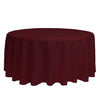 132 inch Polyester Round Tablecloth Burgundy