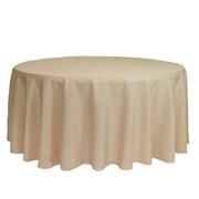 132 inch Polyester Round Tablecloth Champagne